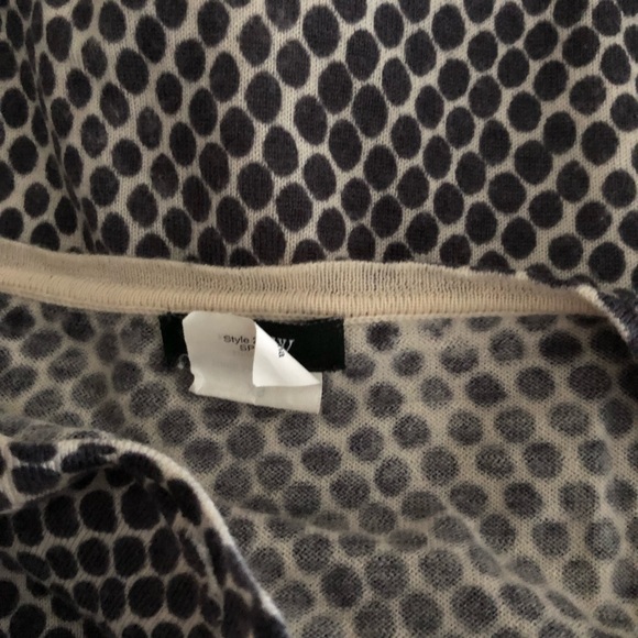 J crew polka dot 100% merino wool cardigan XS - Picture 7 of 9